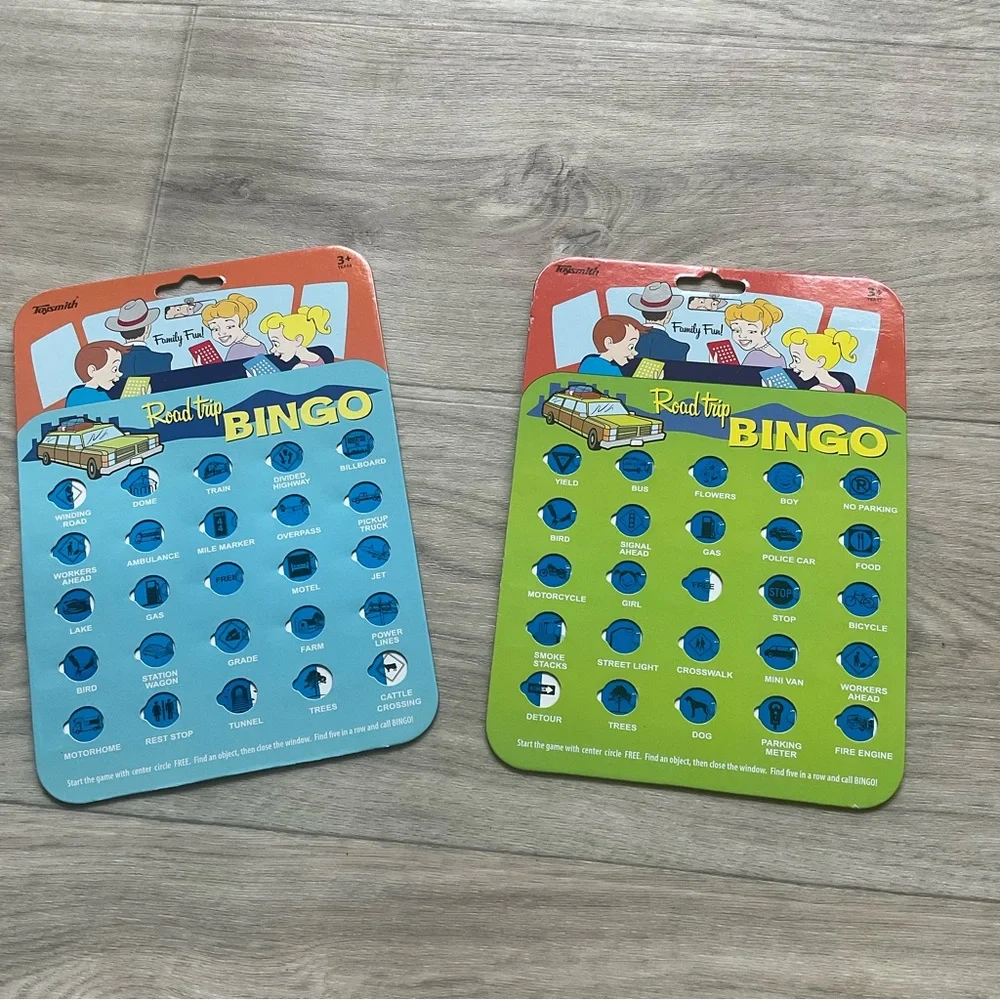 Lot of 2 Brand New Toy Smith Family Fun Road Trip Bingo